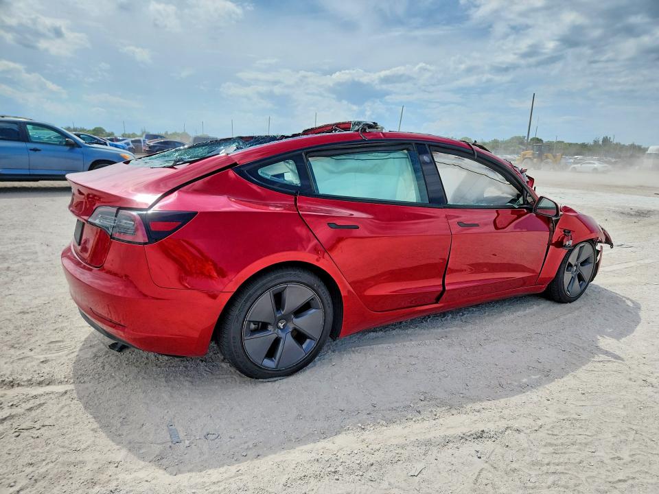 2023 Tesla Model 3 VIN 5YJ3E1EA9PF433754 COPART salvage auction — ROLLOVER, Fl - Certificate Of Destruction, sold $1,400 on 2026-07-13 (photo 3)