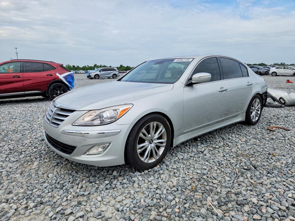 2012 Hyundai Genesis VIN KMHGC4DD1CU158253 COPART salvage auction — REAR END, Fl - Cert Of Title Slvg Rebuildable, sold $2,250 on 2026-07-14 (photo 1)