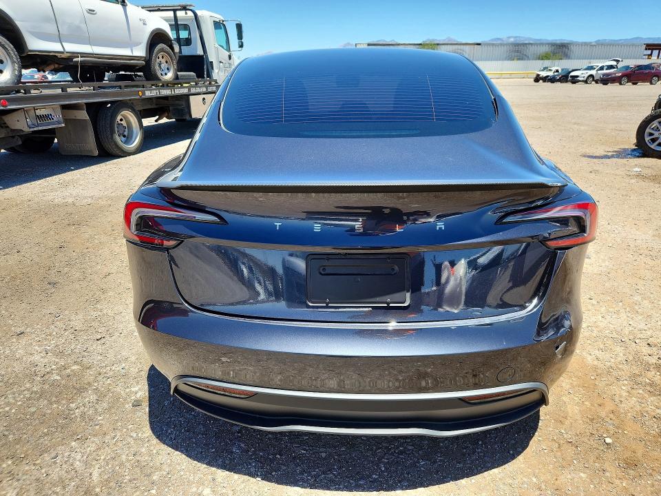 2025 Tesla Model 3 VIN 5YJ3E1EA1SF048486 COPART salvage auction — REAR END, Az - Cert Of Title - Salvage, sold $10,000 on 2026-07-10 (photo 6)