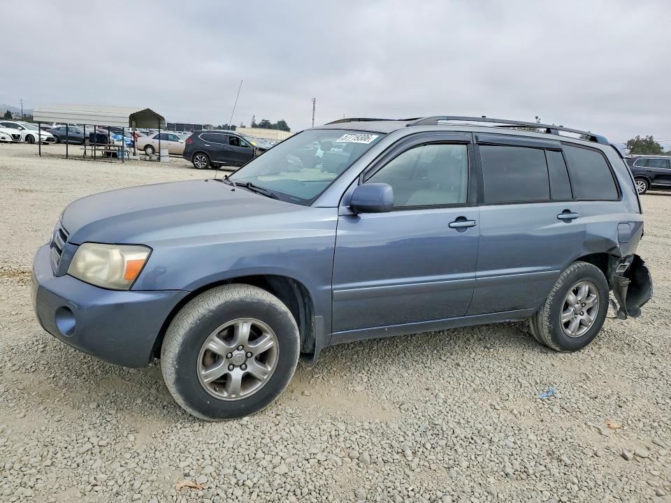 2005 Toyota Highlander VIN JTEDP21A850087701 COPART salvage auction — REAR END, Ca - Salvage Certificate, sold $925 on 2026-07-02 (photo 1)