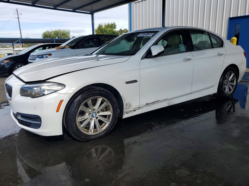 2014 BMW 5 series VIN WBA5A5C57ED505862 COPART salvage auction — FRONT END, CA - CERTIFICATE OF TITLE, sold $80 on 2026-07-16 (photo 1)