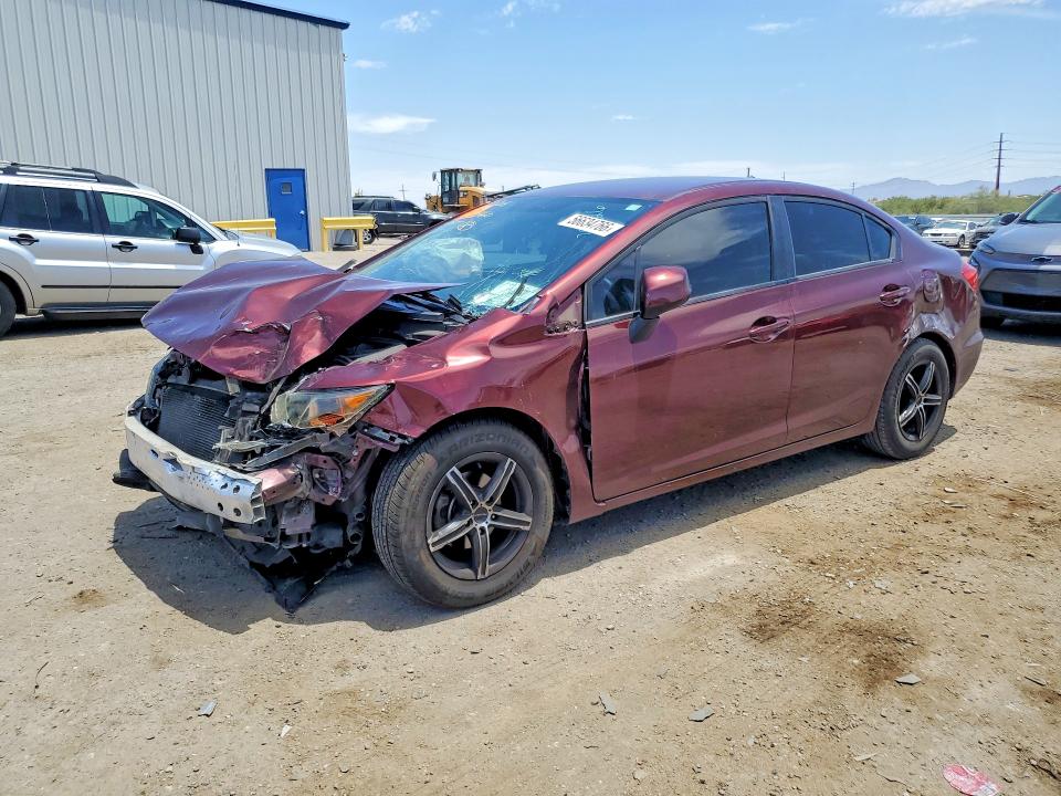2012 Honda Civic VIN 19XFB2F56CE357326 COPART salvage auction — FRONT END, Az - Cert Of Title - Salvage, sold $499 on 2026-07-10 (photo 1)