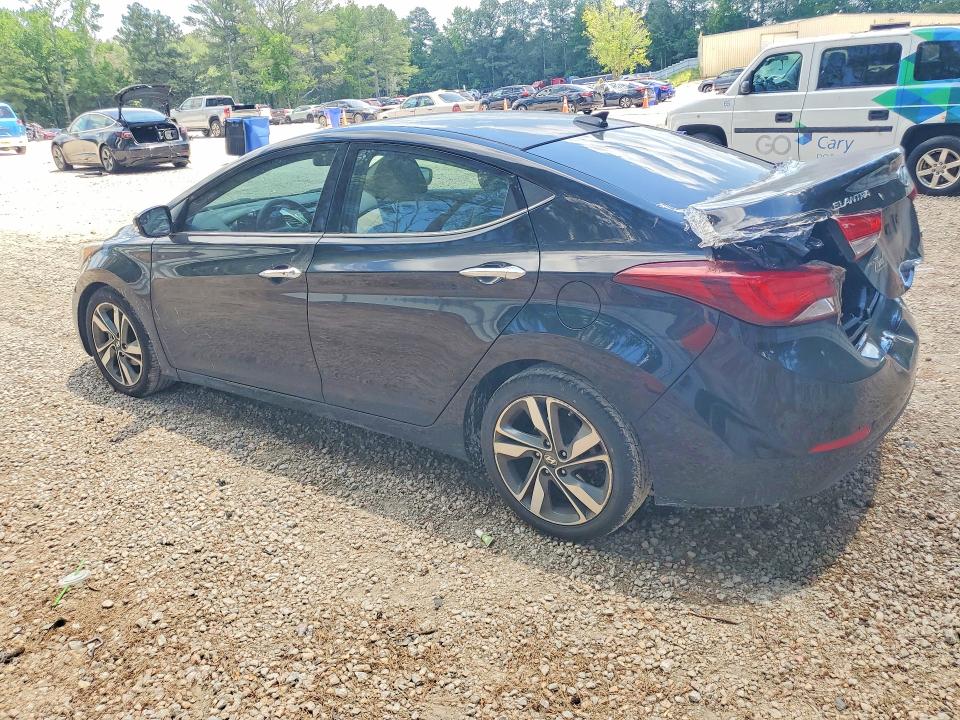 2016 Hyundai Elantra VIN KMHDH4AE2GU520906 COPART salvage auction — REAR END, Sc - Cert Of Title-Salvage, sold $850 on 2026-07-24 (photo 2)