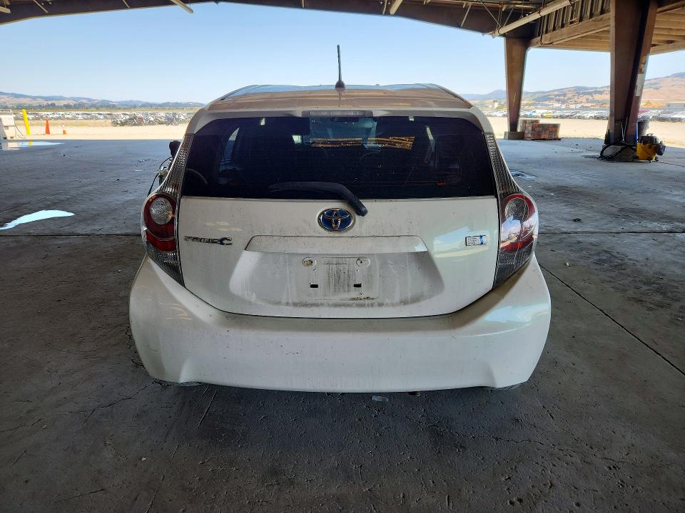 2013 Toyota Prius c VIN JTDKDTB32D1542352 COPART salvage auction — SIDE, CA - SALVAGE CERTIFICATE, sold $15 on 2026-07-27 (photo 6)
