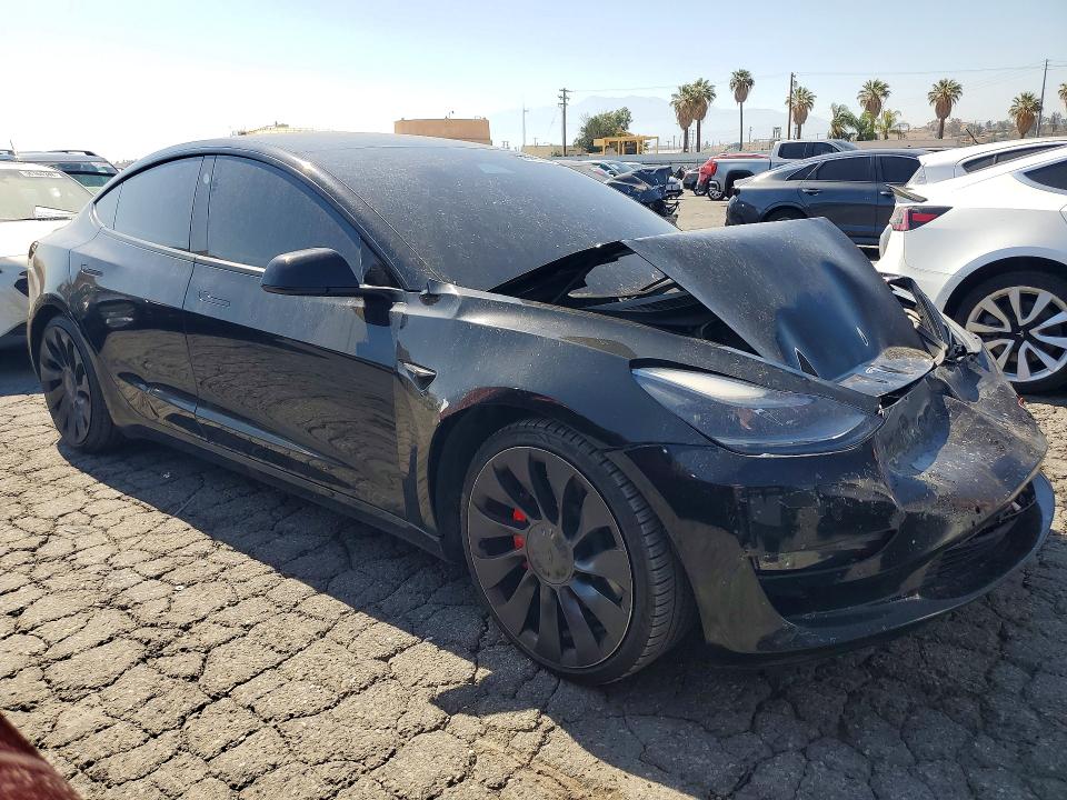 2021 Tesla Model 3 VIN 5YJ3E1EC1MF984659 COPART salvage auction — FRONT END, Ca - Salvage Certificate, sold $6,400 on 2026-07-02 (photo 4)