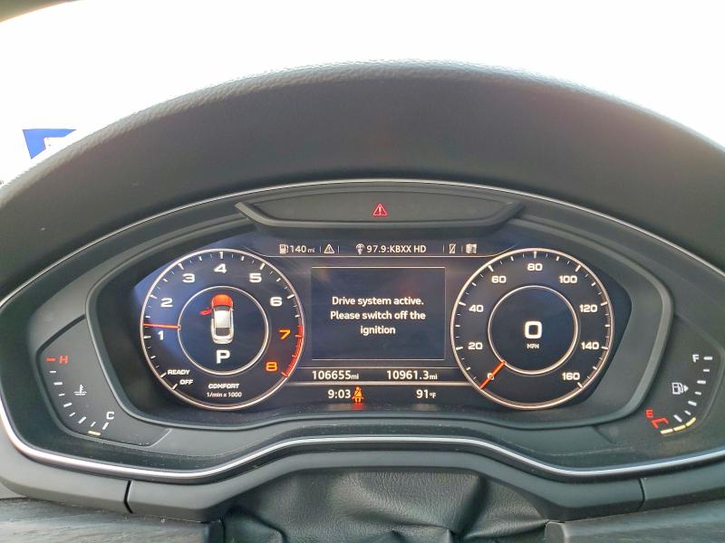 2018 Audi A5 VIN WAUENCF5XJA058315 COPART salvage auction — FRONT END, Tx - Salvage Vehicle Title, sold $1,250 on 2026-07-24 (photo 9)