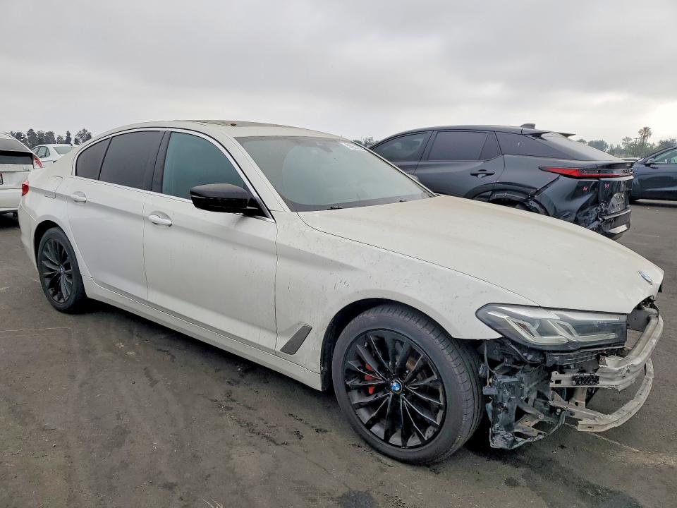 2021 BMW 5er VIN WBA53BH0XMCF69844 COPART salvage auction — FRONT END, Ca - Salvage Certificate, sold $8,700 on 2026-08-17 (photo 4)