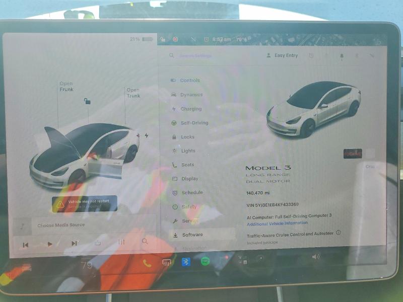 2019 Tesla Model 3 VIN 5YJ3E1EB4KF433369 COPART salvage auction — SIDE, Ca - Salvage Certificate, sold $3,550 on 2026-07-22 (photo 9)