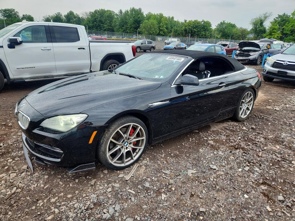 2012 BMW 6er VIN WBALZ3C54CDL72916 COPART salvage auction — SIDE, Pa - Certificate Of Salvage, sold $2,500 on 2026-07-13 (photo 1)