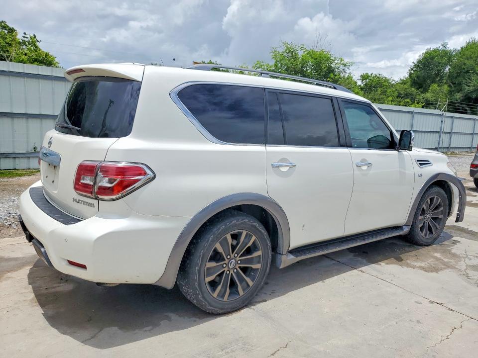 2017 Nissan Armada VIN JN8AY2NF4H9301369 COPART salvage auction — FRONT END, Tx - Salvage Vehicle Title, sold $250 on 2026-07-21 (photo 3)