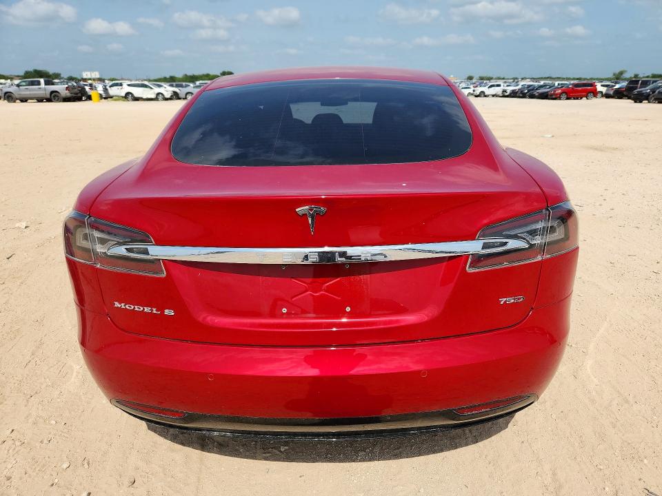 2016 Tesla VIN 5YJSA1E25GF155208 COPART salvage auction — FRONT END, Tx - Salvage Vehicle Title, sold $5,200 on 2026-07-02 (photo 6)