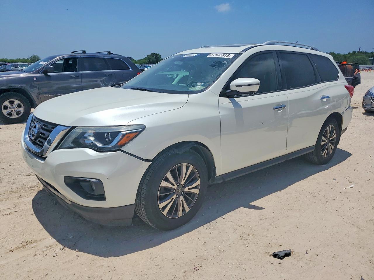 2017 Nissan Pathfinder VIN 5N1DR2MN5HC671887 COPART salvage auction — Minor Dent/Scratches, TX - CERTIFICATE OF TITLE (P), sold $1,900 on 2026-07-09 (photo 1)