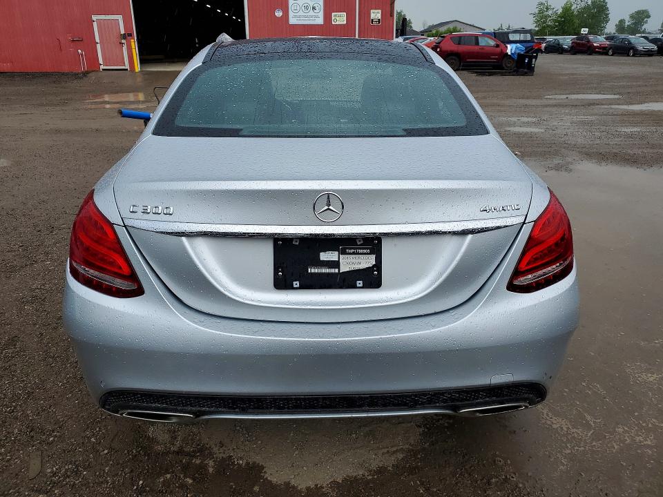 2015 Mercedes-benz C class VIN 55SWF4KB7FU028241 COPART salvage auction — ROOF, On - Permit No Brand - Unfit, sold $6,000 on 2026-07-09 (photo 6)
