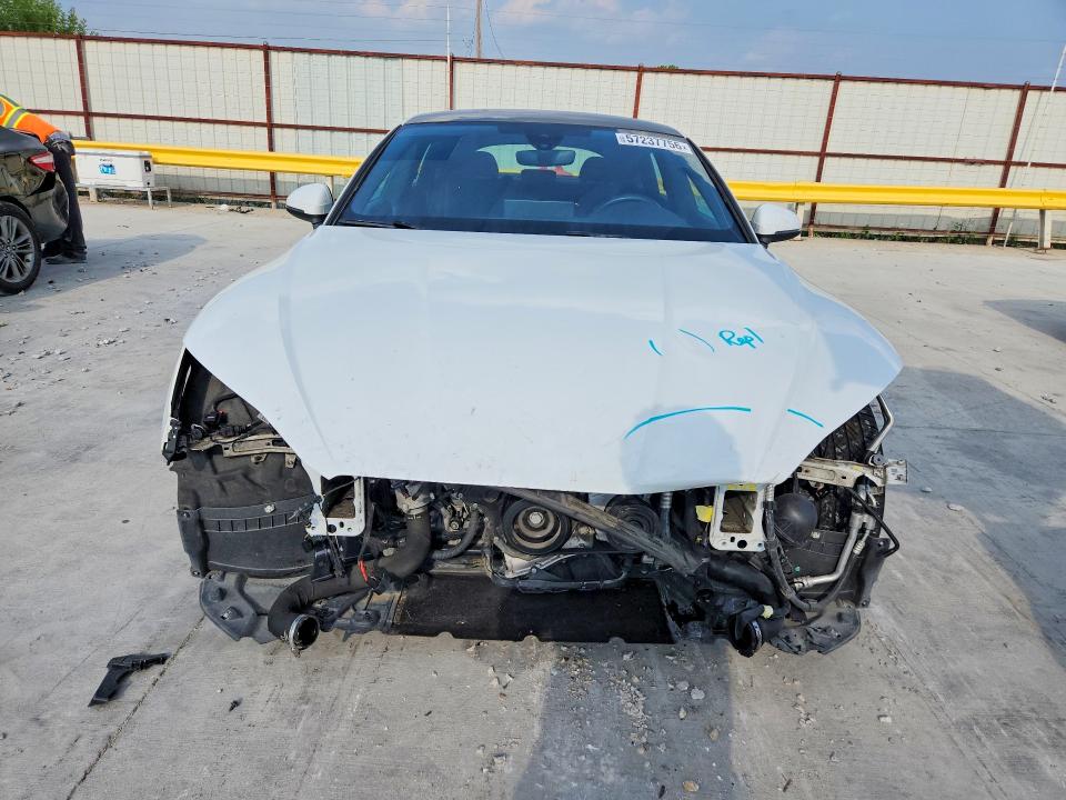 2022 Audi A5 VIN WAUDACF54NA008829 COPART salvage auction — FRONT END, Tx - Salvage Vehicle Title, sold $7,800 on 2026-07-24 (photo 5)