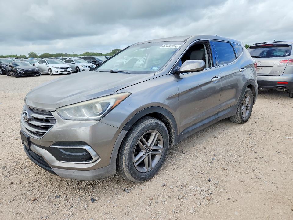 2018 Hyundai Santa fe VIN 5XYZT3LB7JG538977 COPART salvage auction — SIDE, Tx - Salvage Vehicle Title, sold $2,100 on 2026-07-02 (photo 1)