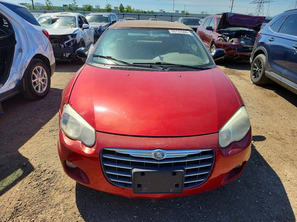 2006 Chrysler Sebring VIN 1C3EL55R16N153889 COPART salvage auction — FRONT END, Il - Salvage Certificate, sold $275 on 2026-07-09 (photo 5)