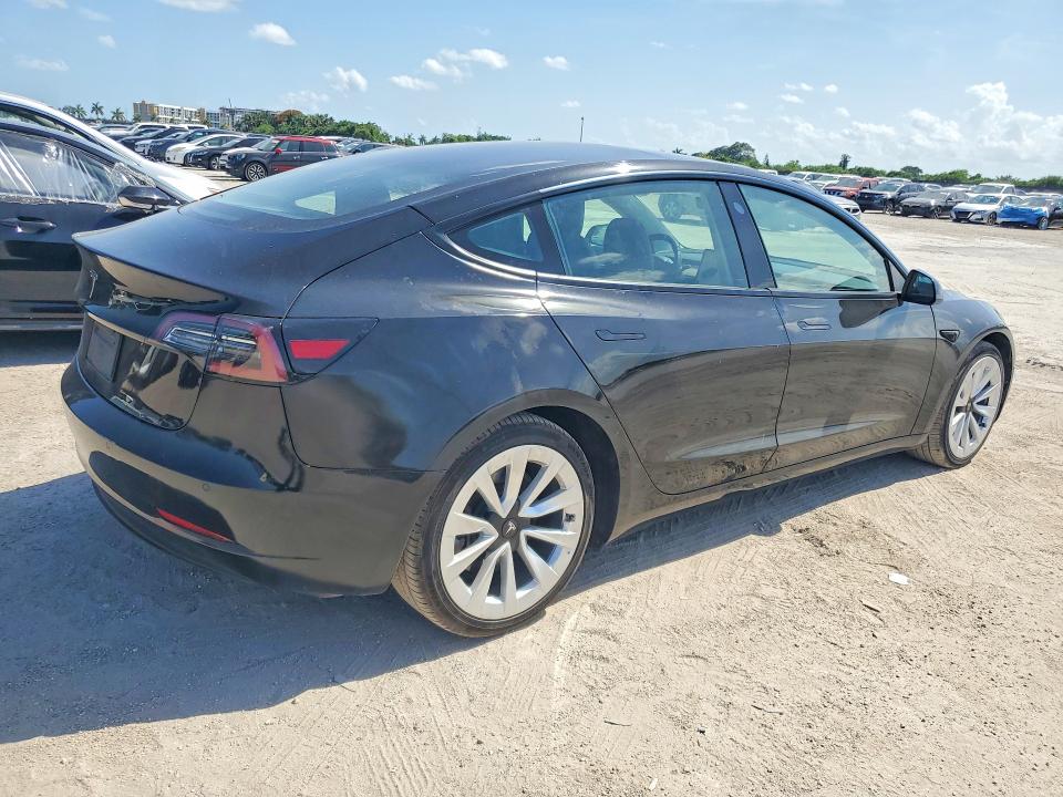 2022 Tesla Model 3 VIN 5YJ3E1EA6NF372439 COPART salvage auction — REAR END, Fl - Certificate Of Title, sold $15,700 on 2026-07-06 (photo 3)