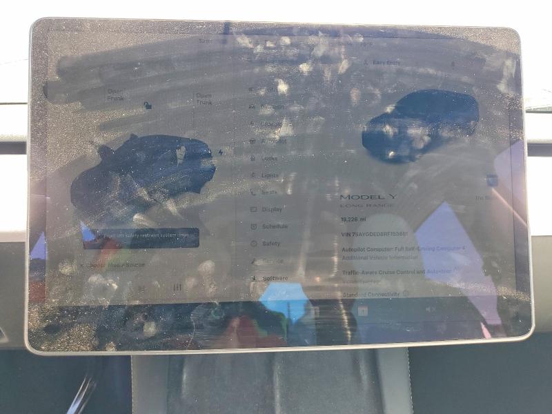 2024 Tesla Model y VIN 7SAYGDED8RF153681 COPART salvage auction — FRONT END, Salvage Title, sold $14,300 on 2026-07-22 (photo 9)