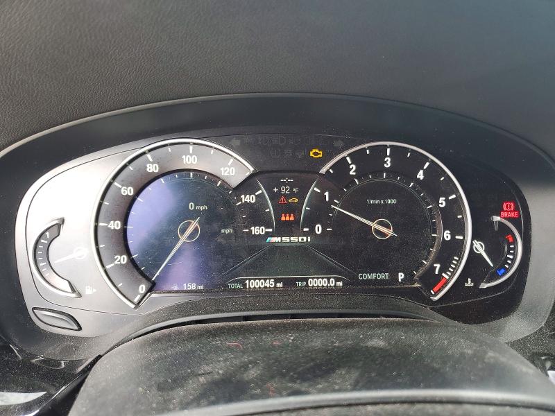 2018 BMW M550i xdrive VIN WBAJB9C5XJB049431 COPART salvage auction — HAIL, TN - CERT OF TITLE-REBUILT VEHICLE, sold $4,000 on 2026-07-29 (photo 9)