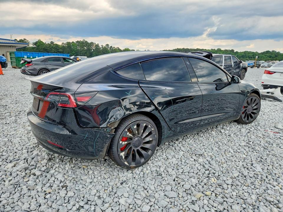 2023 Tesla Model 3 VIN 5YJ3E1EC7PF564585 COPART salvage auction — FRONT END, Ga - Cert Of Title-Salvage, sold $2,600 on 2026-07-21 (photo 3)