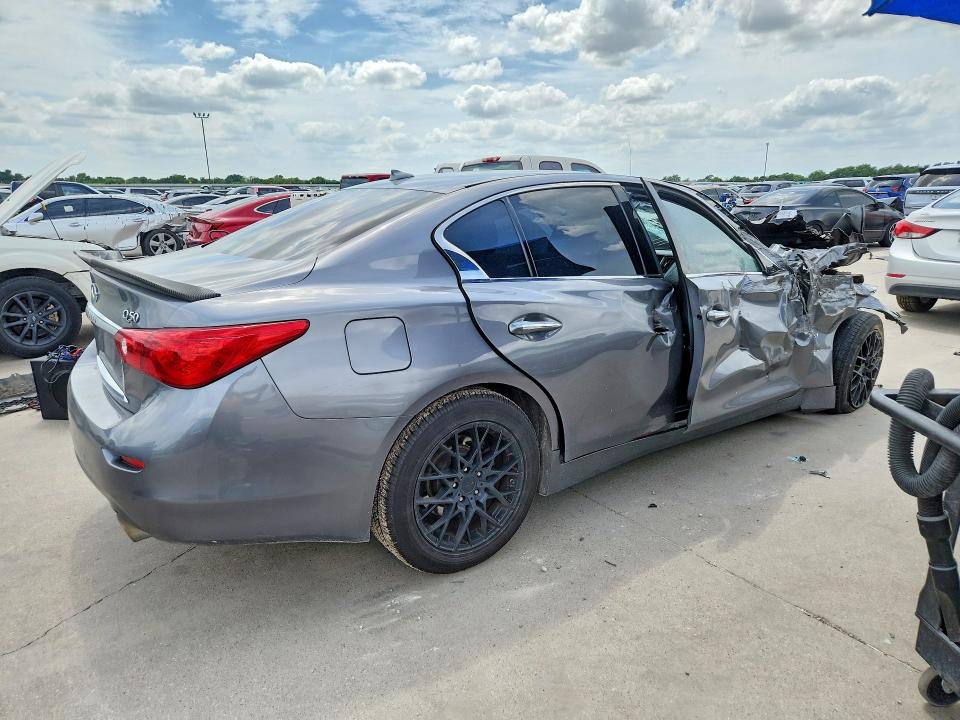 2015 Infiniti VIN JN1BV7AP1FM344214 COPART salvage auction — FRONT END, TX - SALVAGE VEHICLE TITLE, sold $575 on 2026-07-27 (photo 3)