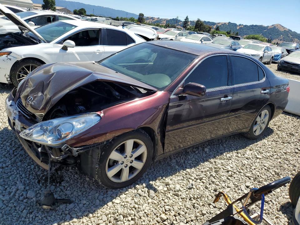 2005 Lexus ES VIN JTHBA30G855134669 COPART salvage auction — FRONT END, Ca - Salvage Certificate, sold $500 on 2026-07-09 (photo 1)
