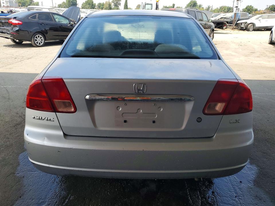 2002 Honda Civic VIN 2HGES16502H527450 COPART salvage auction — FRONT END, Ca - Salvage Certificate, sold $375 on 2026-07-02 (photo 6)