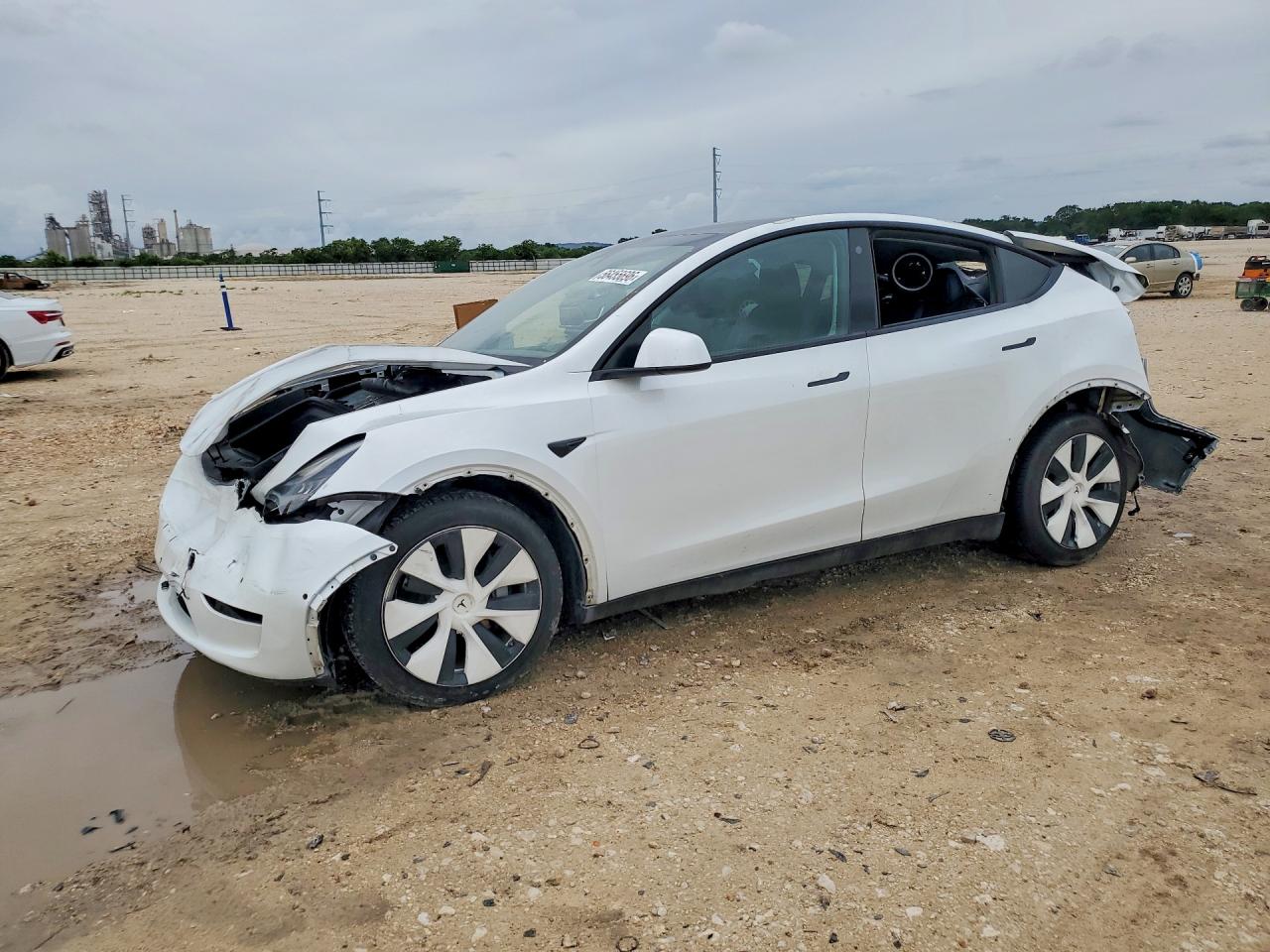 2021 Tesla Model Y VIN 5YJYGDED8MF110626 COPART salvage auction — Rear End, TX - CERTIFICATE OF TITLE (P), sold $4,950 on 2026-07-09 (photo 1)
