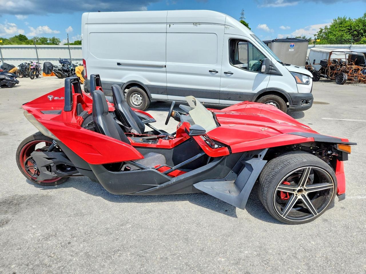 2021 Polaris SLINGSHOT VIN 57XAAPHD6M8144247 COPART salvage auction — Front End, FL - CERTIFICATE OF TITLE, sold $6,100 on 2026-07-03 (photo 1)