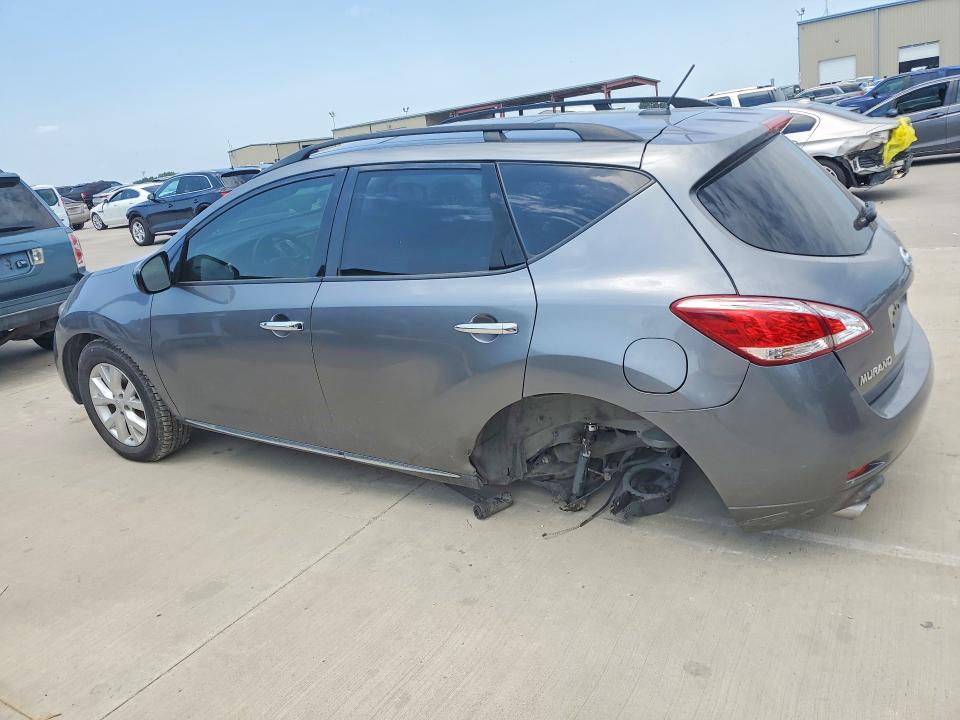 2014 Nissan Murano VIN JN8AZ1MU3EW411303 COPART salvage auction — UNDERCARRIAGE, TX - SALVAGE VEHICLE TITLE, sold $1,300 on 2026-07-27 (photo 2)