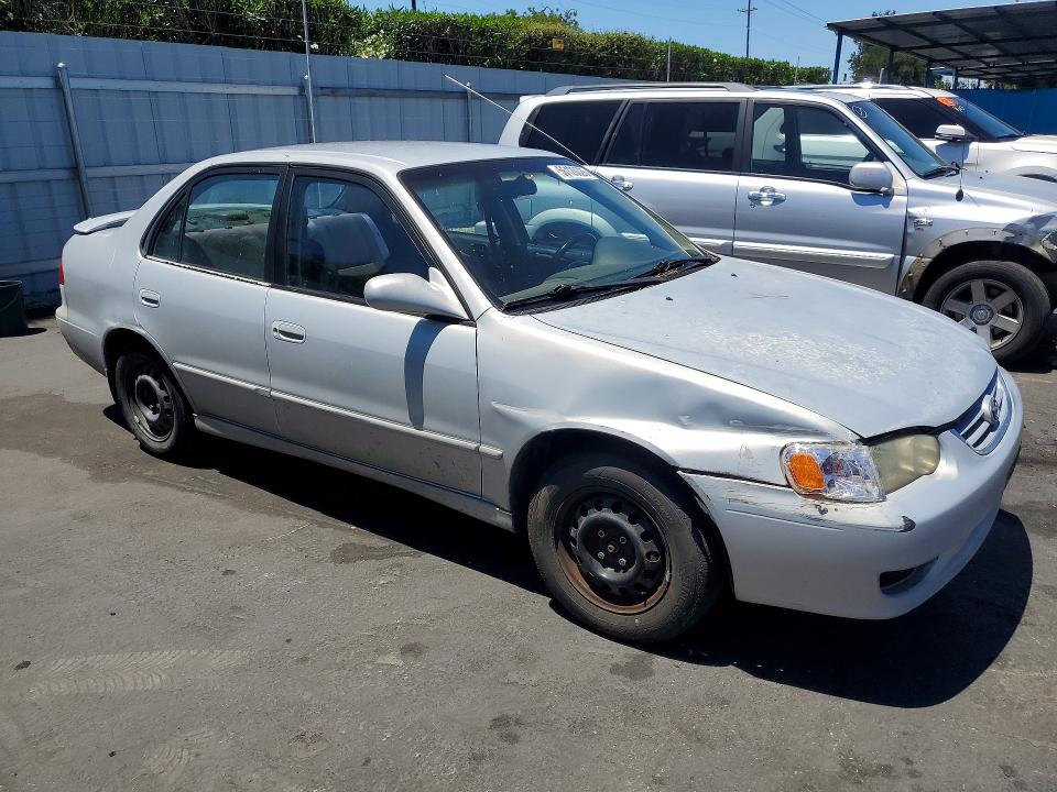 2001 Toyota Corolla VIN 1NXBR12E41Z485486 COPART salvage auction — FRONT END, Ca - Salvage Certificate, sold $500 on 2026-07-09 (photo 4)