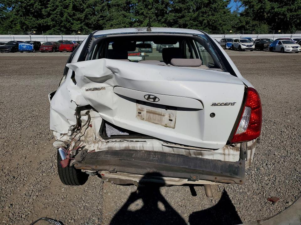 2007 Hyundai Accent VIN KMHCN46C27U139360 COPART salvage auction — REAR END, Wa - Bill Of Sale, sold $200 on 2026-07-17 (photo 6)