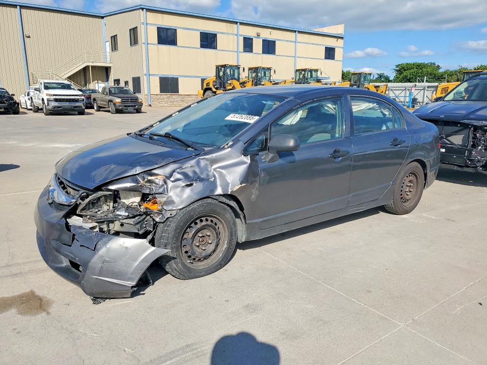 2010 Honda Civic VIN 2HGFA1F35AH314742 COPART salvage auction — DAMAGE HISTORY, Tx - Salvage Vehicle Title, sold $650 on 2026-07-02 (photo 1)