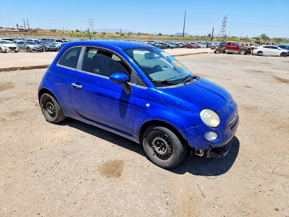 2013 Fiat 500 VIN 3C3CFFARXDT628771 COPART salvage auction — FRONT END, Az - Cert Of Title - Salvage, sold $300 on 2026-07-17 (photo 4)