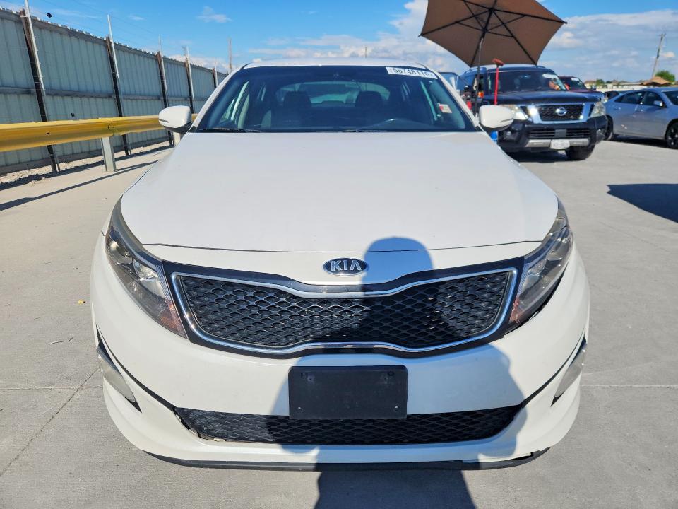 2014 Kia Optima VIN 5XXGN4A70EG322436 COPART salvage auction — FRONT END, Tx - Salvage Vehicle Title, sold $1,850 on 2026-07-31 (photo 5)
