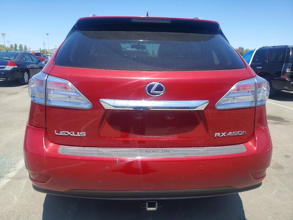 2010 Lexus Rx 450h VIN JTJBC1BA9A2030838 COPART salvage auction — FRONT END, Ca - Salvage Certificate, sold $2,800 on 2026-07-06 (photo 6)