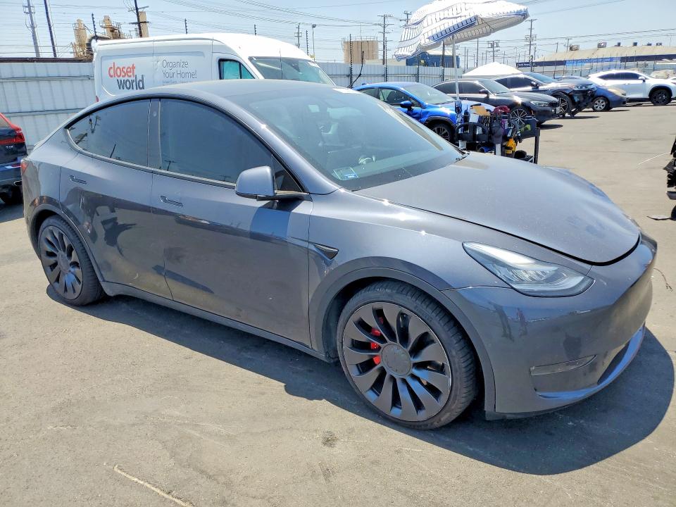 2021 Tesla VIN 5YJYGDEF9MF098732 COPART salvage auction — FRONT END, Ca - Salvage Certificate, sold $8,800 on 2026-07-15 (photo 4)