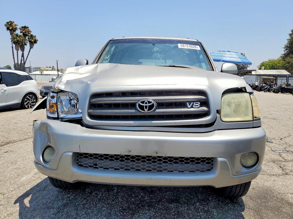 2002 Toyota Sequoia VIN 5TDZT38A72S079227 COPART salvage auction — FRONT END, CA - SALVAGE CERTIFICATE, sold $900 on 2026-07-31 (photo 5)