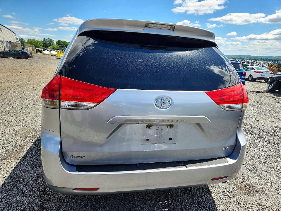 2011 Toyota Sienna VIN 5TDKK3DCXBS153476 COPART salvage auction — BURN, PA - CERTIFICATE OF SALVAGE, sold $325 on 2026-07-14 (photo 6)