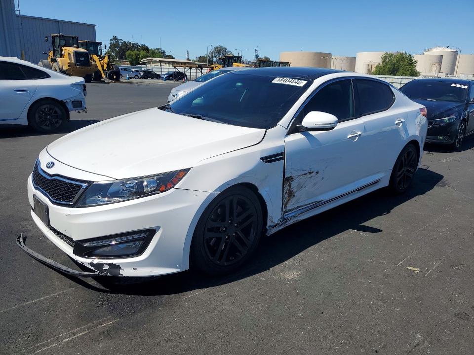 2013 Kia VIN 5XXGR4A61DG234103 COPART salvage auction — FRONT END, Ca - Salvage Certificate, sold $1,950 on 2026-07-13 (photo 1)