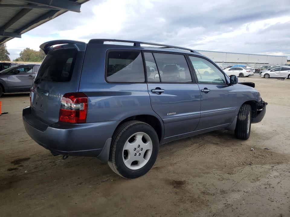 2007 Toyota Highlander VIN JTEEP21A070214223 COPART salvage auction — FRONT END, Ca - Salvage Certificate, sold $70 on 2026-07-21 (photo 3)