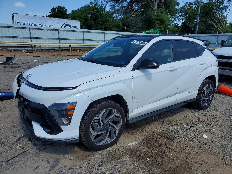 2024 Hyundai Kona VIN KM8HACA35RU052834 COPART salvage auction — FRONT END, Va - Cert Of Title - Salvage, sold $7,200 on 2026-07-10 (photo 1)