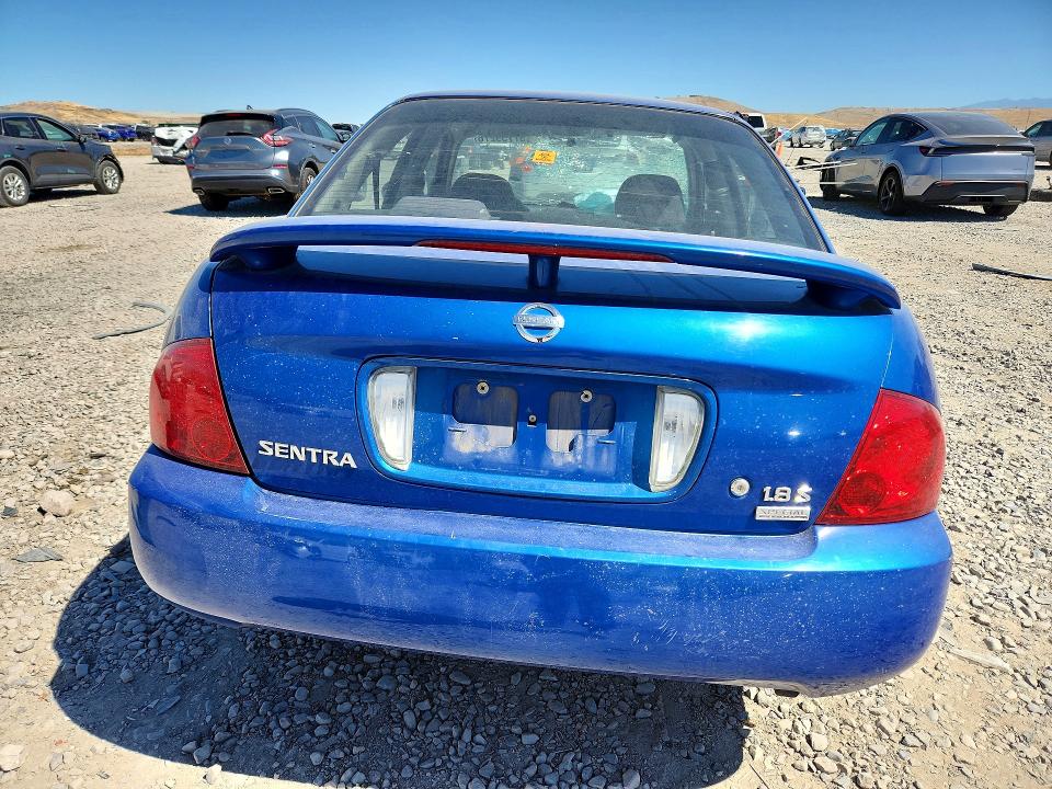 2006 Nissan Sentra VIN 3N1CB51D66L618752 COPART salvage auction — FRONT END, Ut - Salvage Certificate, sold $150 on 2026-07-24 (photo 6)