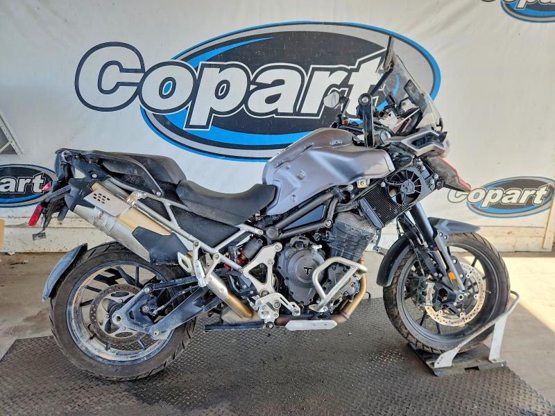2024 Triumph motorcycle Tiger VIN SMTP24V45RTBT5468 COPART salvage auction — SIDE, TX - SALVAGE VEHICLE TITLE (P), sold $6,300 on 2026-07-23 (photo 1)