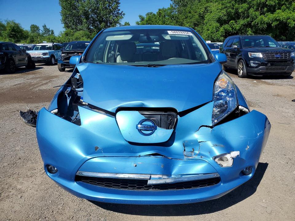 2012 Nissan Leaf VIN JN1AZ0CP7CT016088 COPART salvage auction — FRONT END, On - Permit Salvage, sold $400 on 2026-07-14 (photo 5)