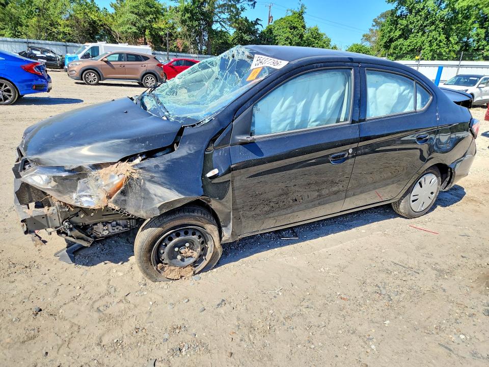 2024 Mitsubishi Mirage VIN ML32FUFJ5RHF11349 COPART salvage auction — ROLLOVER, Va - Cert Of Title - Salvage, sold $125 on 2026-07-21 (photo 1)