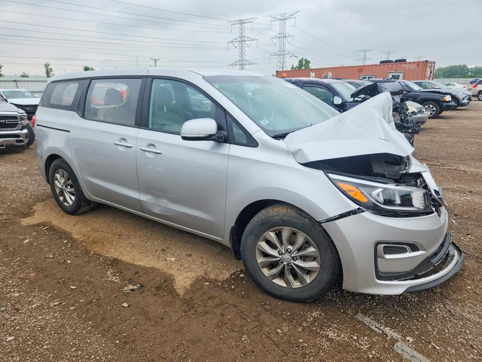 2019 Kia SEDONA VIN KNDMA5C18K6572238 COPART salvage auction — FRONT END, Wv - Salvage Certificate, sold $975 on 2026-07-07 (photo 4)