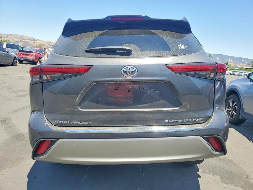 2022 Toyota Highlander VIN 5TDFZRBH1NS230514 COPART salvage auction — SIDE, CA - SALVAGE CERTIFICATE, sold $14,100 on 2026-07-28 (photo 6)