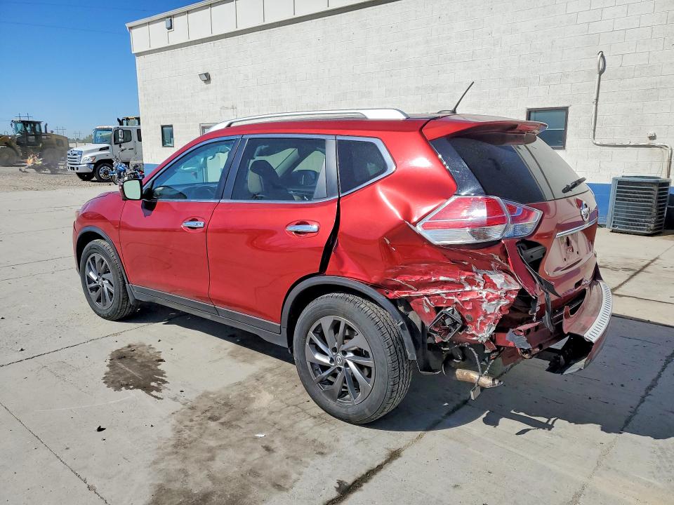 2016 Nissan Rogue VIN KNMAT2MV7GP709054 COPART salvage auction — REAR END, Ut - Salvage Certificate, sold $1,800 on 2026-07-13 (photo 2)