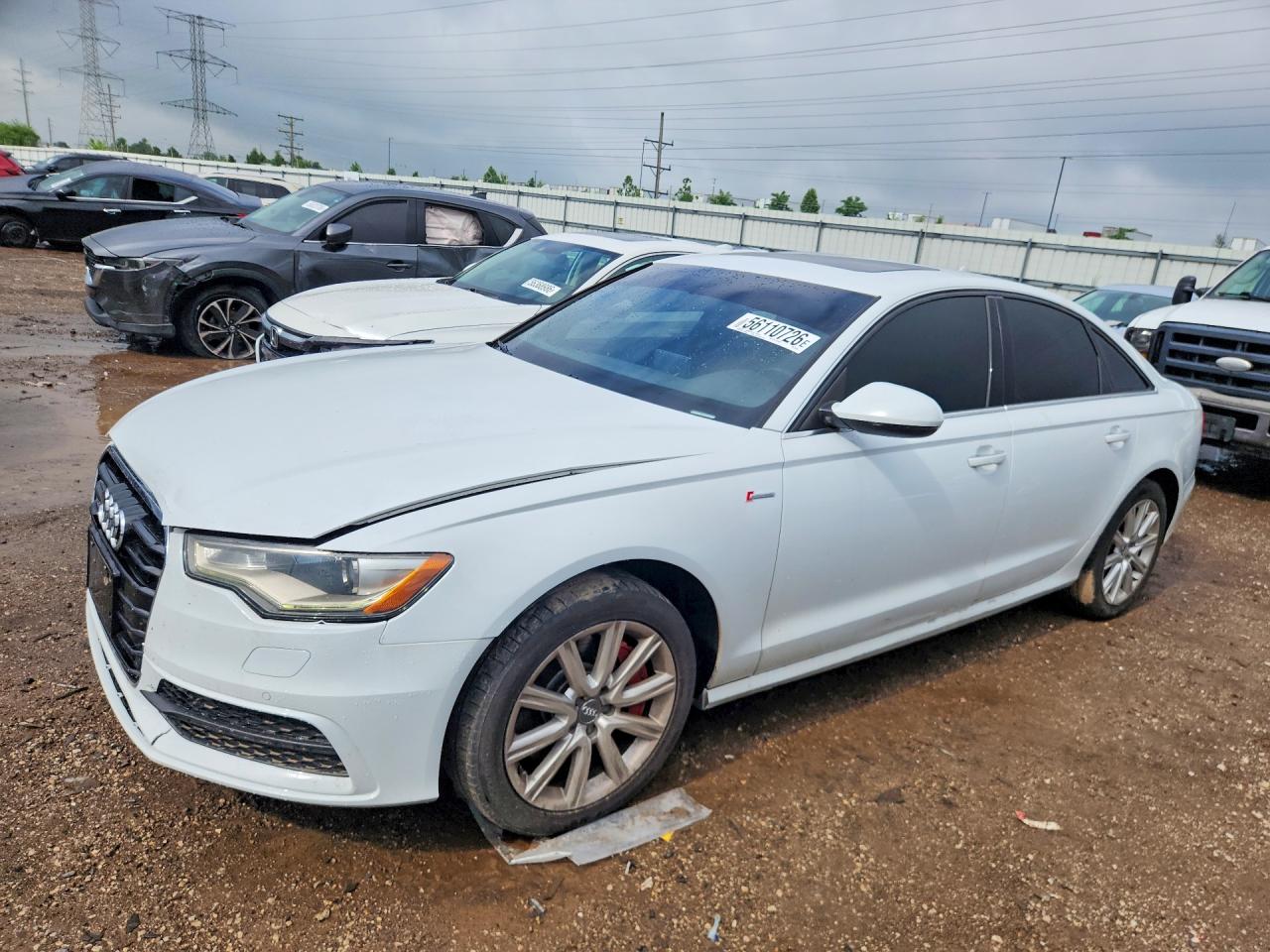 2012 Audi A6 VIN WAUHGAFC0CN034305 COPART salvage auction — Front End, IL - SALVAGE CERTIFICATE, sold $1,300 on 2026-07-09 (photo 1)